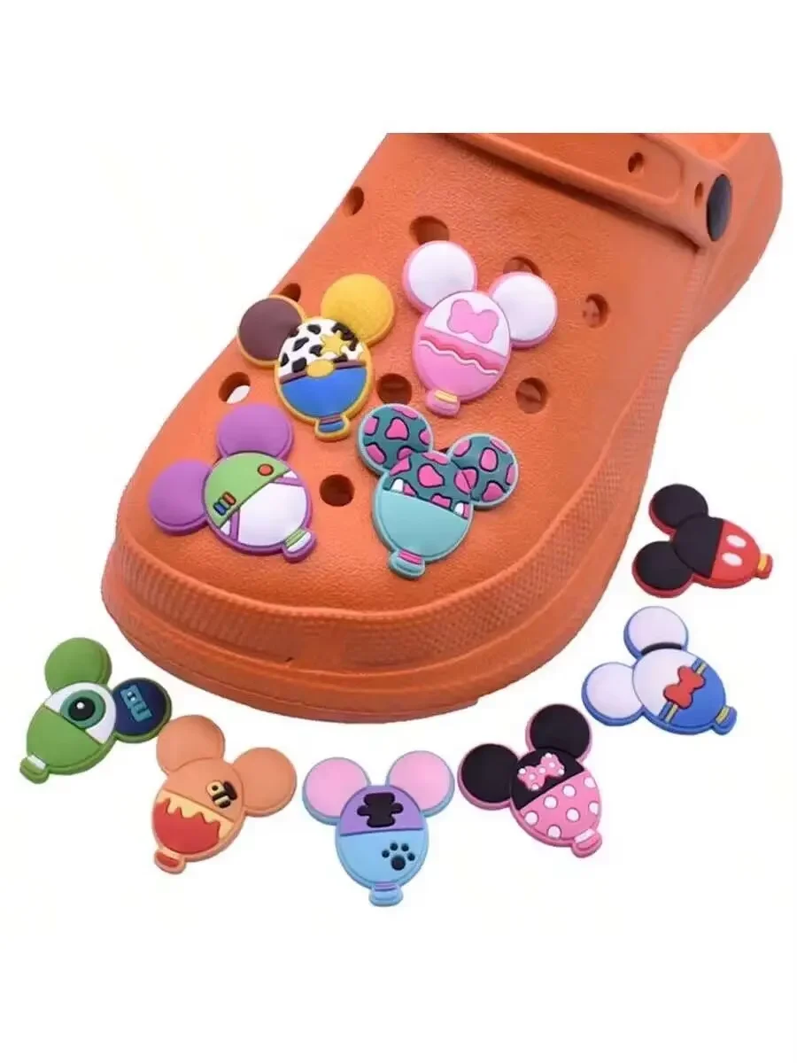 10Pcs Cute Cartoon Shoes Charms PVC Shoes Decoration Sets Pins Accessories For Kids Adult Hole Shoes Sandals Slipper Ornaments image 3