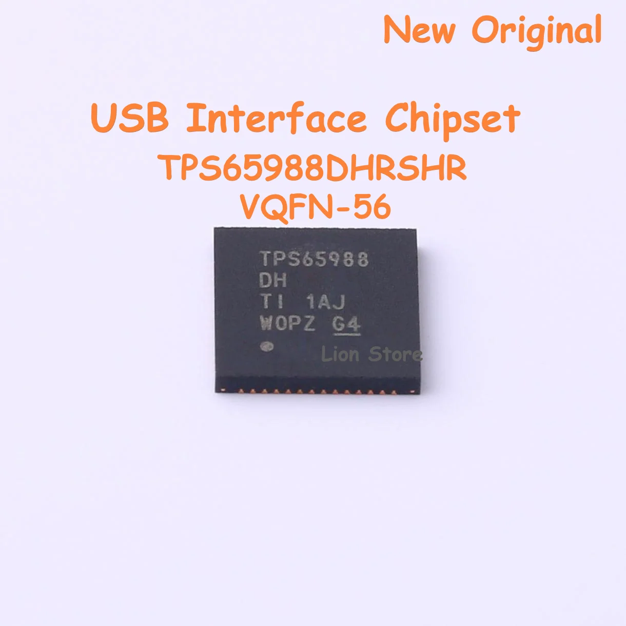 

10-100pcs TPS65988DHRSHR TPS65988DH VQFN-56 USB Interface Chip Power Management IC Power Electronics Switch Chip New Original