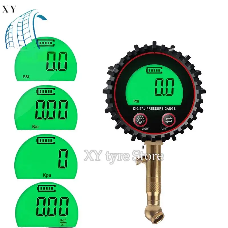 cute Tire digital manometer detection meter Tire monitoring meter Large screen display Quick manometer Cycle manometer