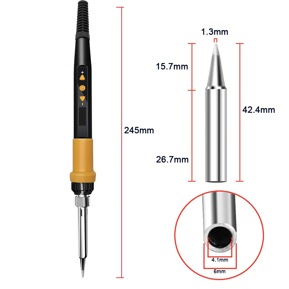 80 ワット電気はんだごて調節可能な温度デジタルディスプレイ電子溶接修復ツールはんだ錫ごてのヒント