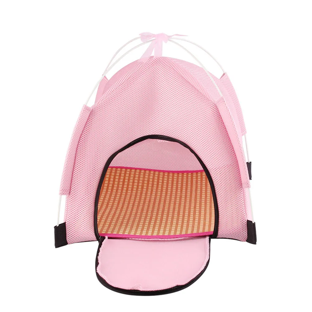 Tente pour animaux de compagnie rose pliable Portable utilisation intérieure extérieure facile à nettoyer Structure solide idéale pour les petits animaux tente extérieure Portable pour animaux de compagnie