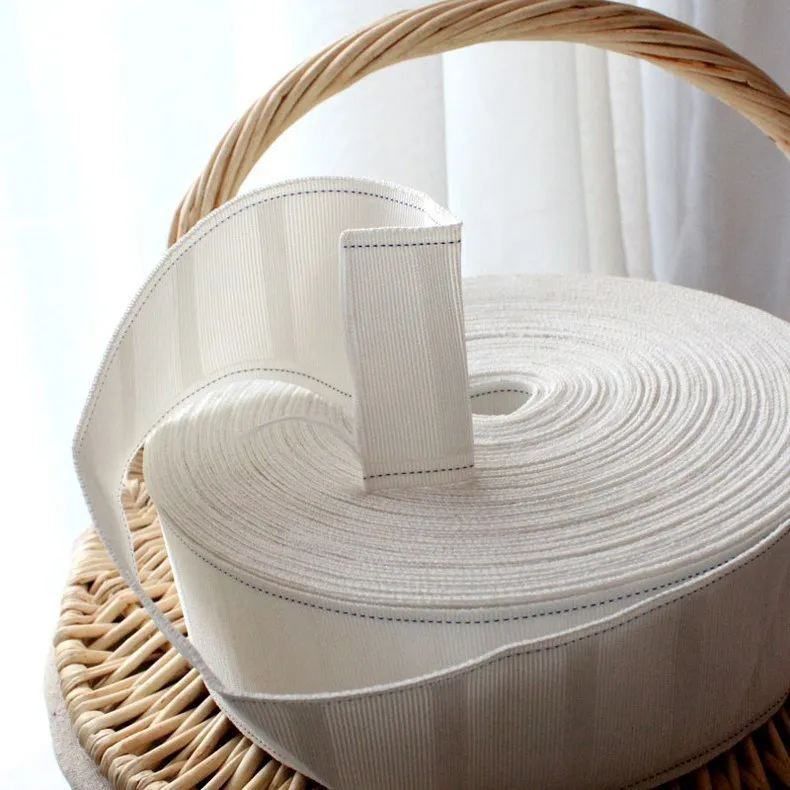 5~20 Meter High-Quality Cotton Curtain Hanging Fabric Thickened/Encrypted Curtain Accessories with White Cloth Tape