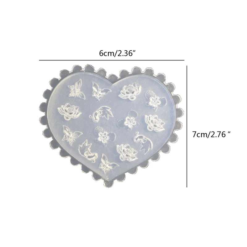 DIY 네일 아트 장식 실리콘 몰드 네일 아트 만들기 도구 몰드 쥬얼리 주조 몰드
