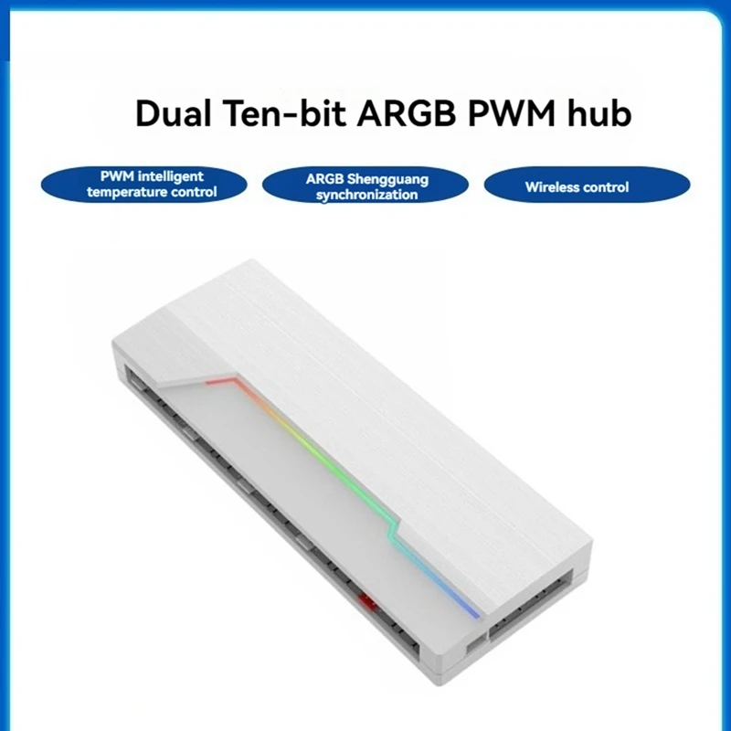 1 To 10 PWM & ARGB Hub Splitter 4 Pin PWM Hub 5V 3Pin Addressable ARGB Adapter SATA Interface Concentrator For Case Fan