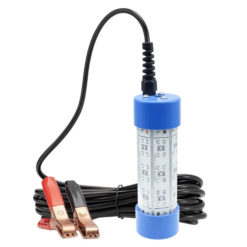 Squid Boat Fishing Light 60w 12V IP68 Farmed Salmon with Dimmer Catching Salmon Large Fish Underwater Led Fishing Lamp