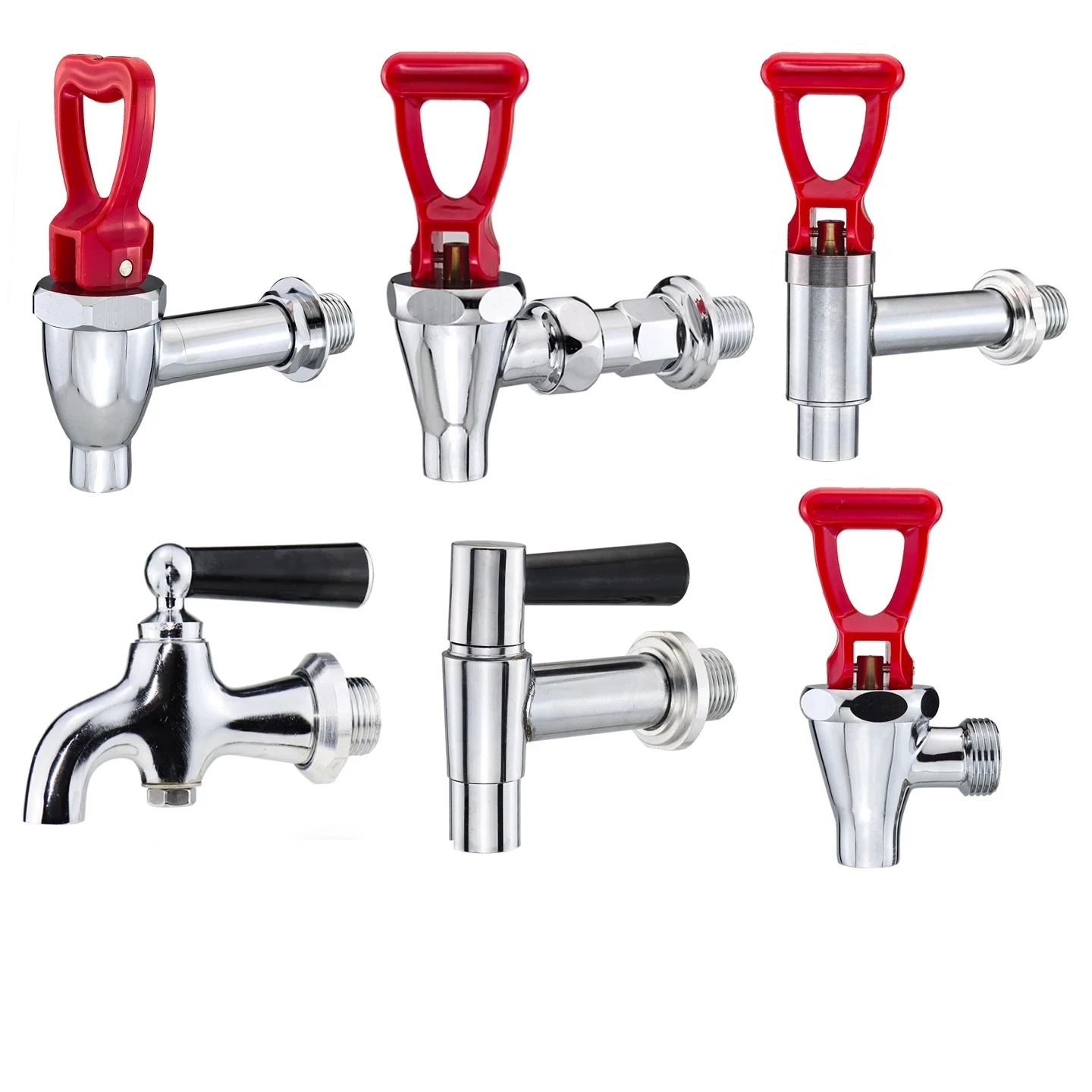 Hot Water Nozzle 3 & 4 Points High Temperature Resistant Tap Electric Water Heater Water Tank Faucet Replacement Accessories