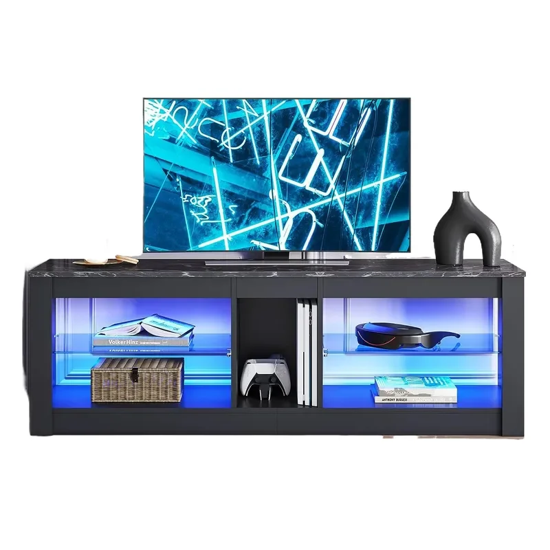 Modern Simple Light Luxury TV Cabinet High End Living Room Small Apartment Double Layer Multi Functional Floor to Ceiling