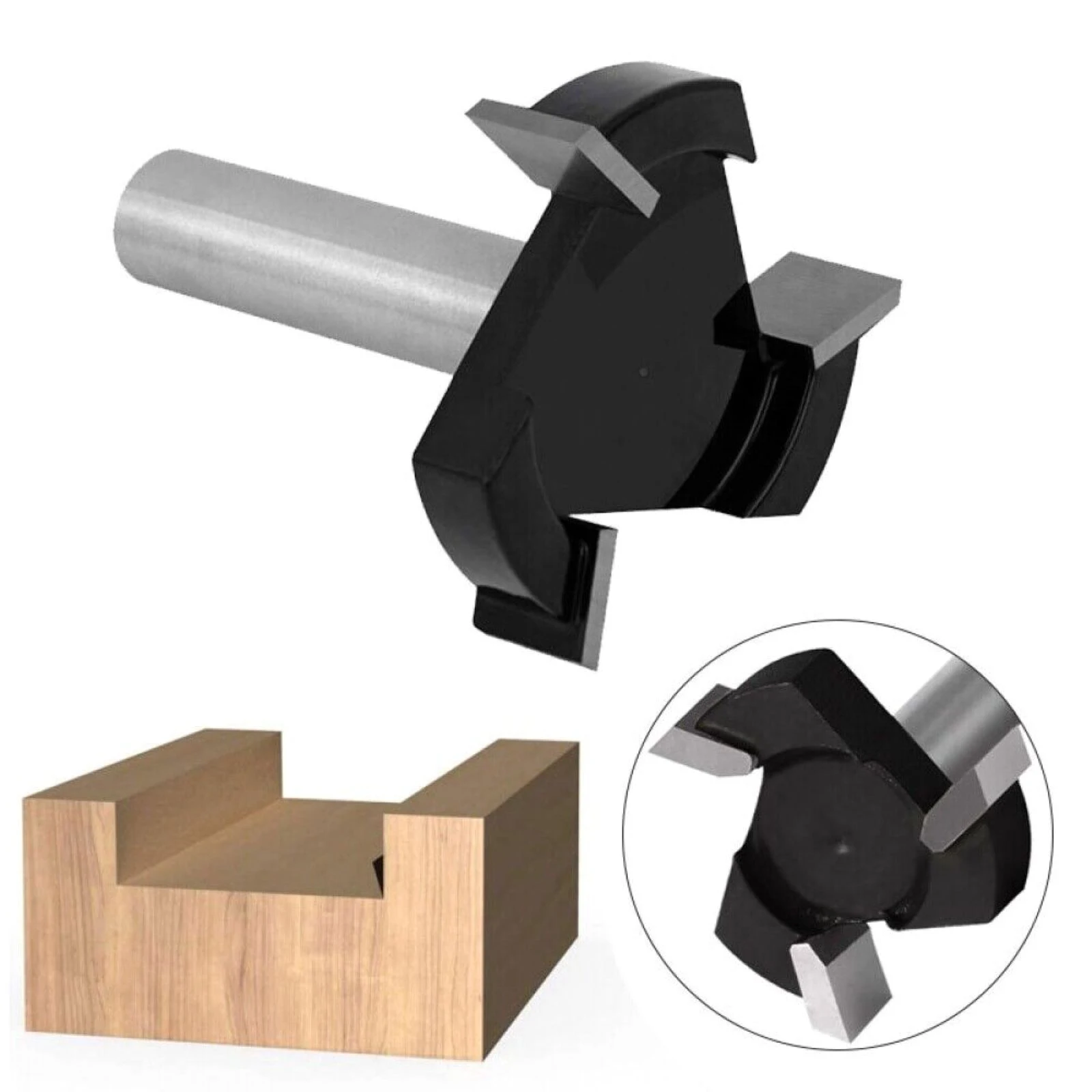 1Pc HSS Spoilboard Surfacing Router Bit 1/2 inch Shank 2 inch Cutting Diameter Slab Flattening Router Bit Planing Bit Wood