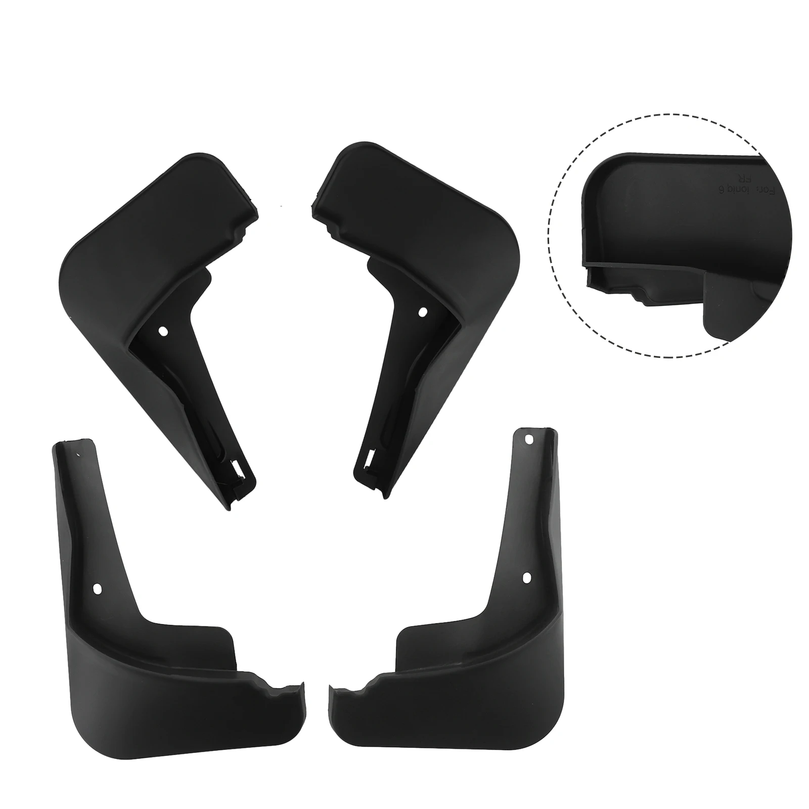 

4Pcs Car Wheel Mudguard Black Splash Guards Mud Flaps Guards For Hyundai Ioniq 6 2022+ Car Modification Accessories