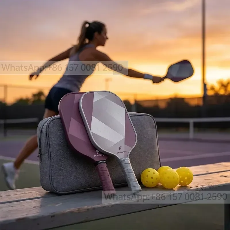 Factory OEM T700 Carbon Pickleball Paddle Set 2 Paddles 4 Balls Carry Bag Custom Logo Acceptable Bulk Wholesale