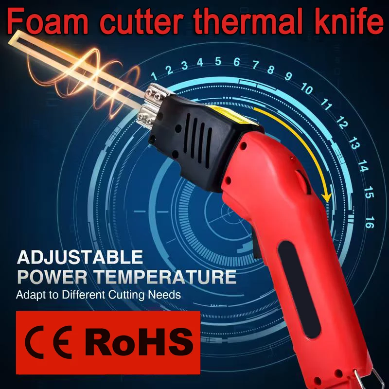 Hot Knife Foam Cutter EPE Foam Electric Styrofoam Knife Polystyrene Foam Cutting Tools Insulation Board Heating Knife Air Cooled