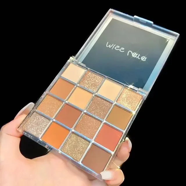 2 Types 16 Colors Colorful Eyes Shadow Paleta Nude Shiny Eyeshadow Palette Shimmer Matte Long Lasting Waterproof Eye Pigment