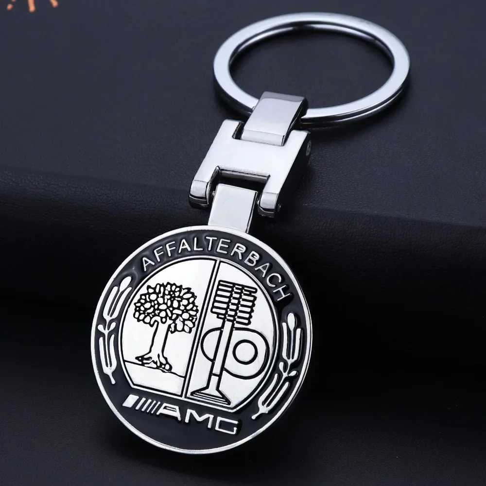 Metal Car Emblem Keychain Key Ring Pendant Decoration For Mercedes Benz AMG E S C A B Class GLE GLS CLS GLC CLA GLA GLK GLB C197