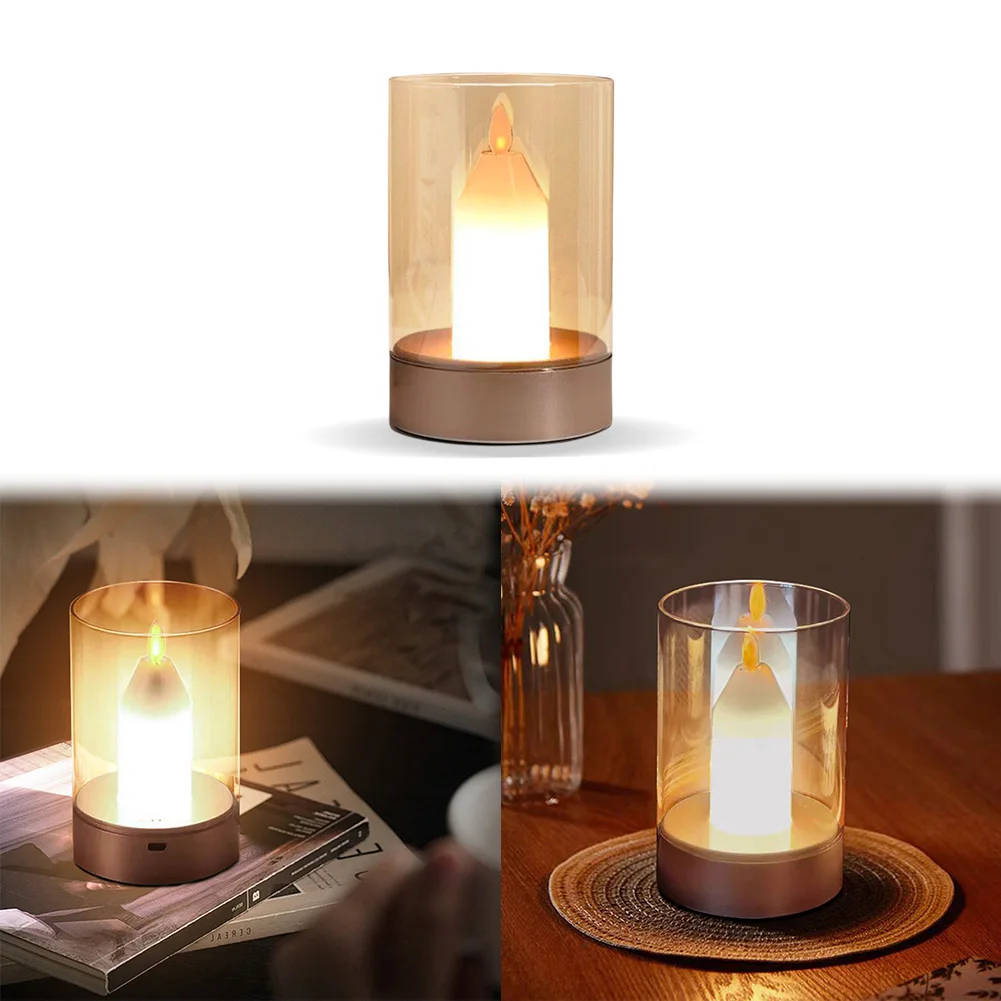 

Candle Atmosphere Light Type-C Automatic Switch Hand Sweep Induction Flickering Light PIR Motion Sensor Dimmable Home Decoration