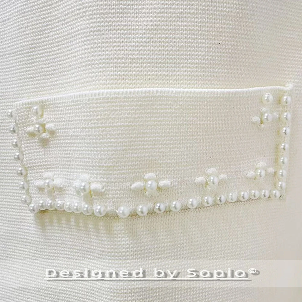 حبات اللؤلؤ محبوك فستان ماكسي المرأة الصيف فسكوزي أكمام موضة تانك الجلباب سيدة أنيقة مساء حفلة فستان طويل 2026 #5