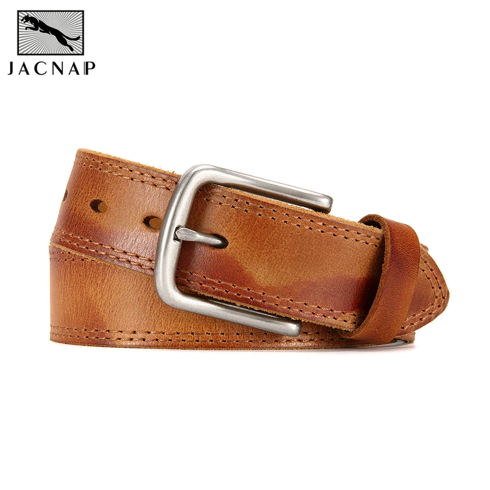 

Мужской ремень из натуральной кожи, модный металлический сплав с пряжкой для взрослых, роскошные брендовые джинсы, деловой повседневный мужской ремень на талию