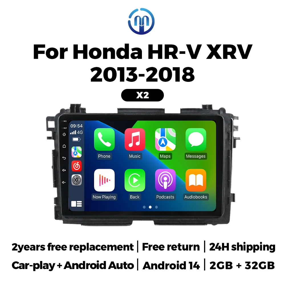 

NAVIFLY＆MEKEDE Android 14 Car Radio For Honda HR-V HRV Vezel XRV 2013-2018 Multimedia Video Players Wireless Carplay Auto GPS BT