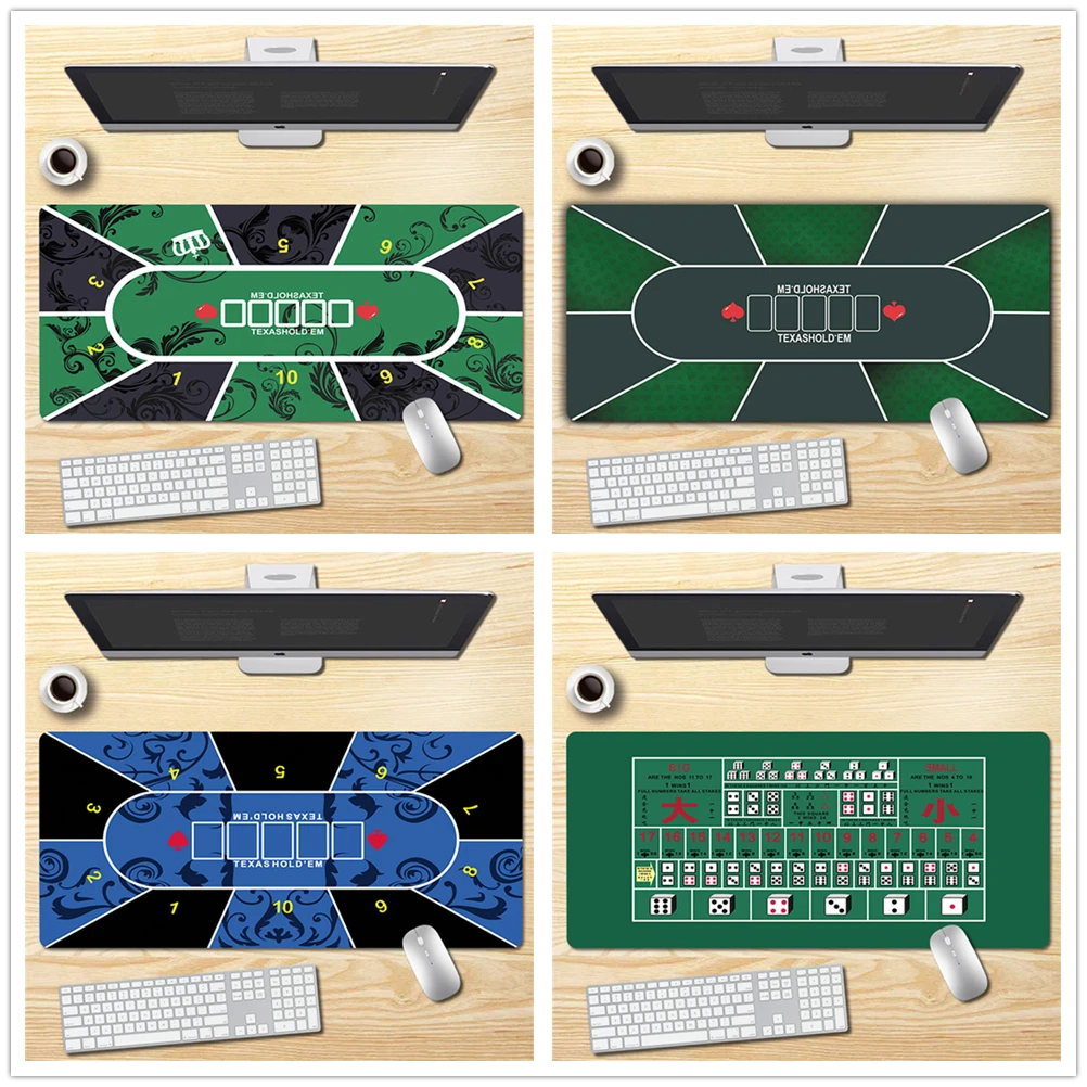 

Резиновый коврик для покера Texas Hold'em SIC BO большого размера, противоскользящий игровой коврик, настольный коврик для офиса, клавиатуры и мыши