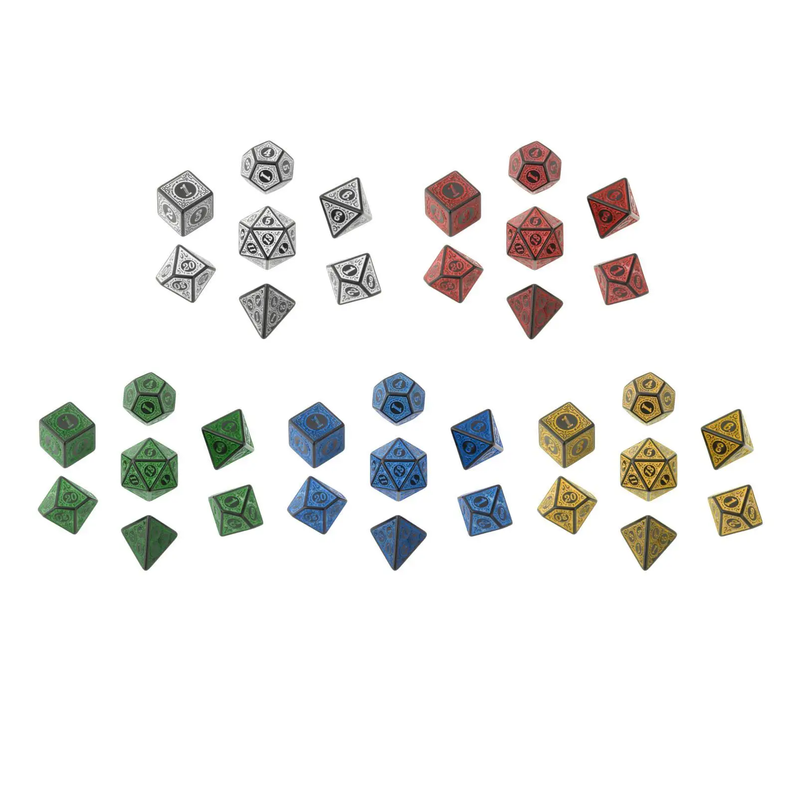 

7 Pieces Multifaceted Polyhedral Set Board Game Entertainment
