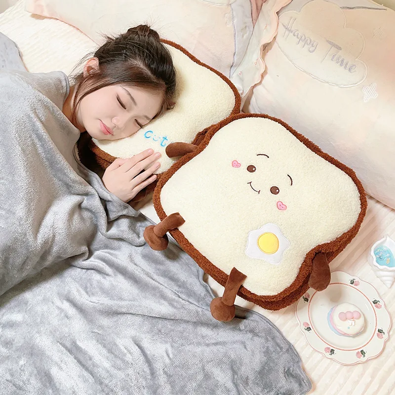 35x40 سنتيمتر حرق Sop وسائد فخمة محشوة الإنسان الشكل الغذاء الخبز وسادة مقعد لطيف الوجه العاطفة بلوشي أريكة كرسي ديكور هدية