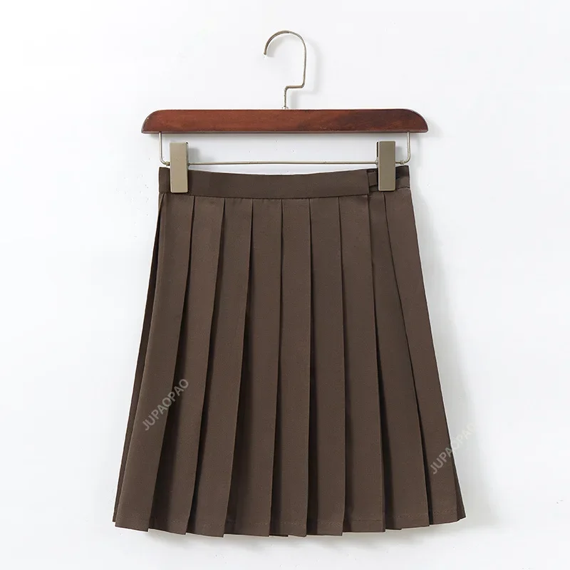 HN8 Японская модная школьная форма Мягкая девушка JK Униформа Студенческая юбка Девушка Чай с молоком Коричневый Темно-синий ветровой костюм моряка Плиссированные лыжи) 4Dc