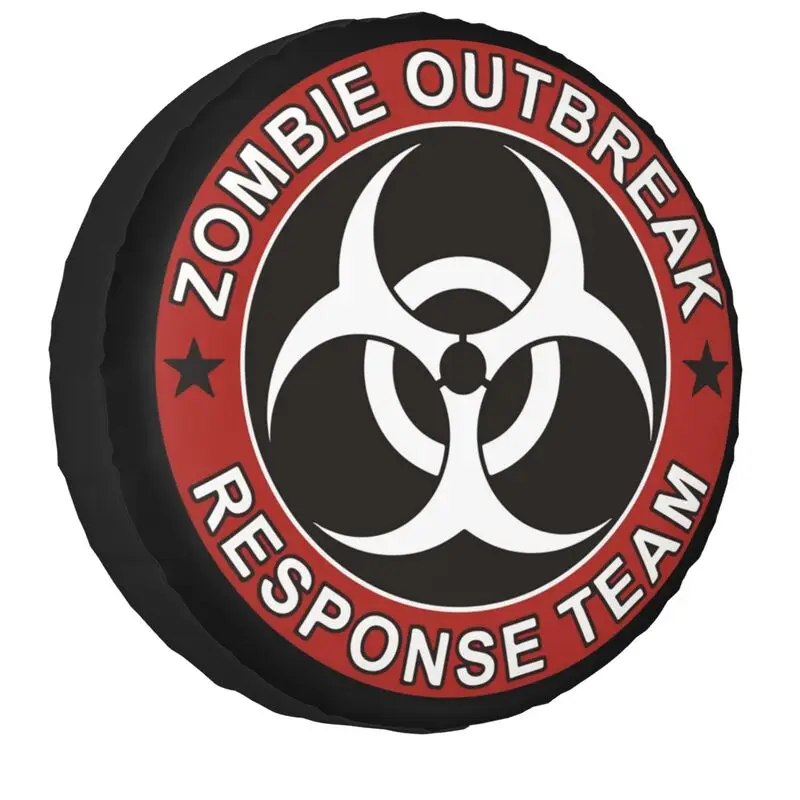 Zombie Outbreak Response Team Spare Wheel Cover for Jeep Mitsubishi Pajero 4x4 Trailer Tire Protector 14