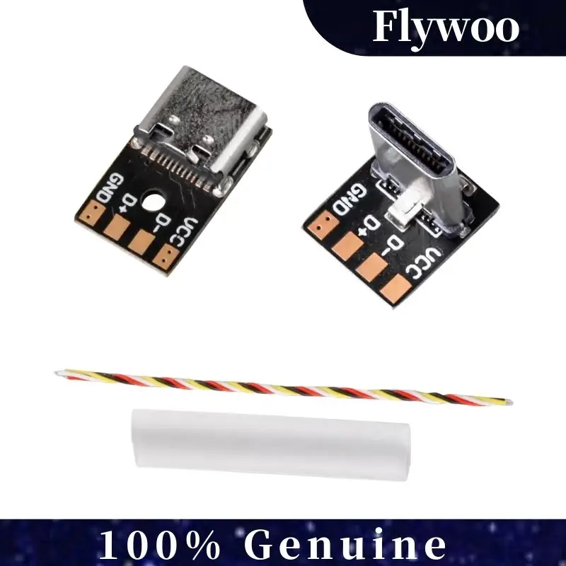 Flywoo USB-adapterkit voor FPV Drone DIY, Type C man-vrouw en micro USB naar Type C vrouwelijke converterkabelconnectoronderdelen