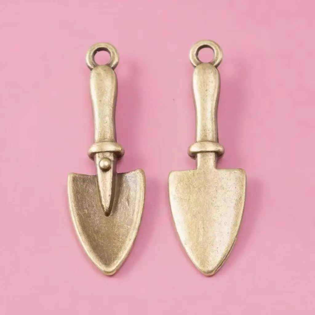 20Pcs/Lot Charms Shovel Spade Gardening 30x9mm Tibetan Silver Plated Pendants Antique Jewelry Making DIY Handmade Craft