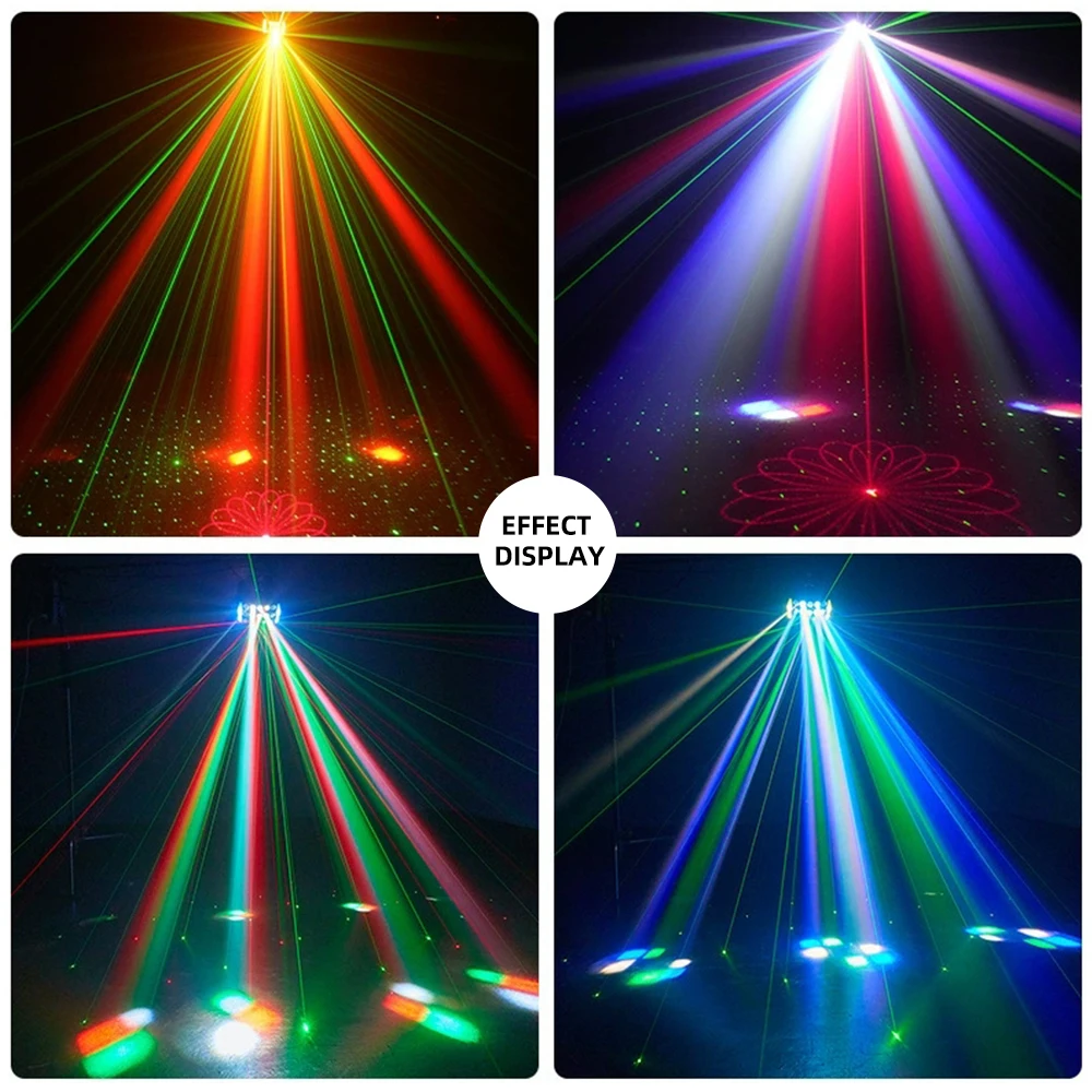 Three-Tier Butterfly Lights, Laser Light Strips, Stroboscopic Lights, Beam Lights, Color-Changing Lights, Stage and Bar