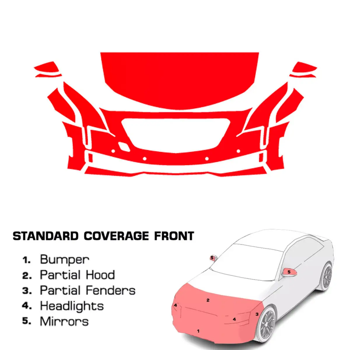 

For Cadillac CT6 2016-2018 PreCut Paint Protection Film Clear Bra PPF kit