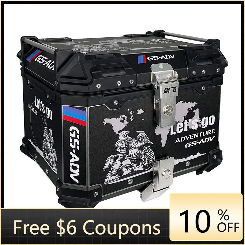 

STLF Chasing Factory Universal Aluminum Motorcycle Top Box Quick Release 45L Luggage Tail Boxes Motorcycles