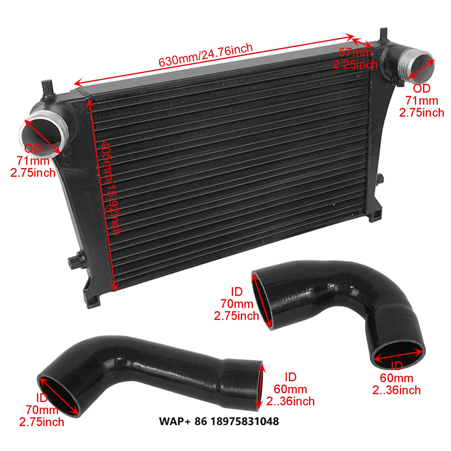 

Car Intercooler Radiator Kit for 7 7.5 MK7 GTI T-Roc Arteon Superb Octavia Q2 A3 S3 TT TTS Seat 2.0T