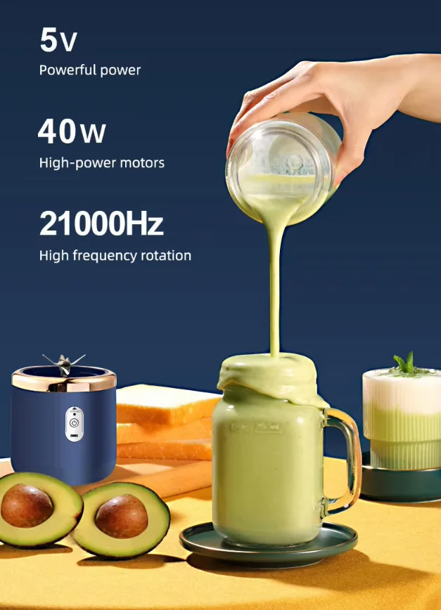 Portable Blender Bottle Electric 6 Blades Multifunction Juice Blender Fresh Juice Smoothie Blender Ice CrushCup Food Processor image 3