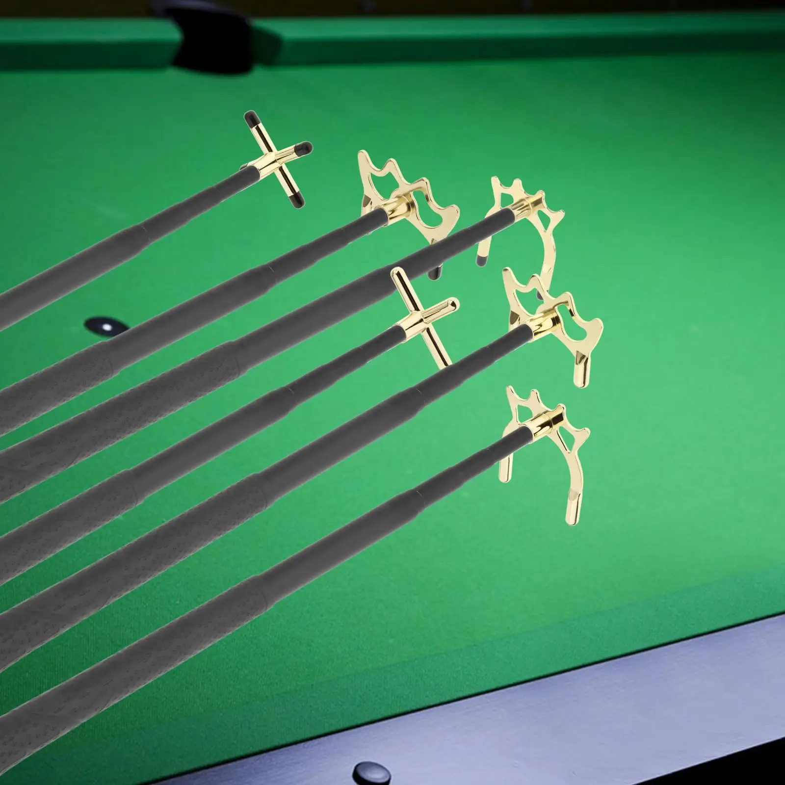 

Durable Retractable Billiards Cue Stick Bridge with Removable Bridge Head for Snooker Pool Table Game Practice Competition