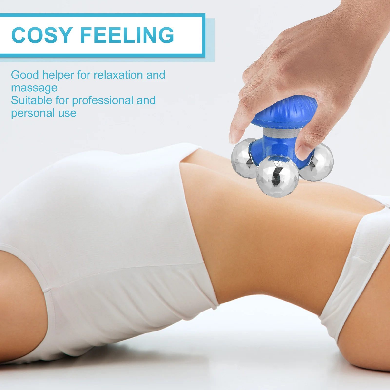 

Electric Body Massager Mushroom Shaped Three-Legged Acupoint Design Rechargeable Handheld Body Relaxing Massage Instrument