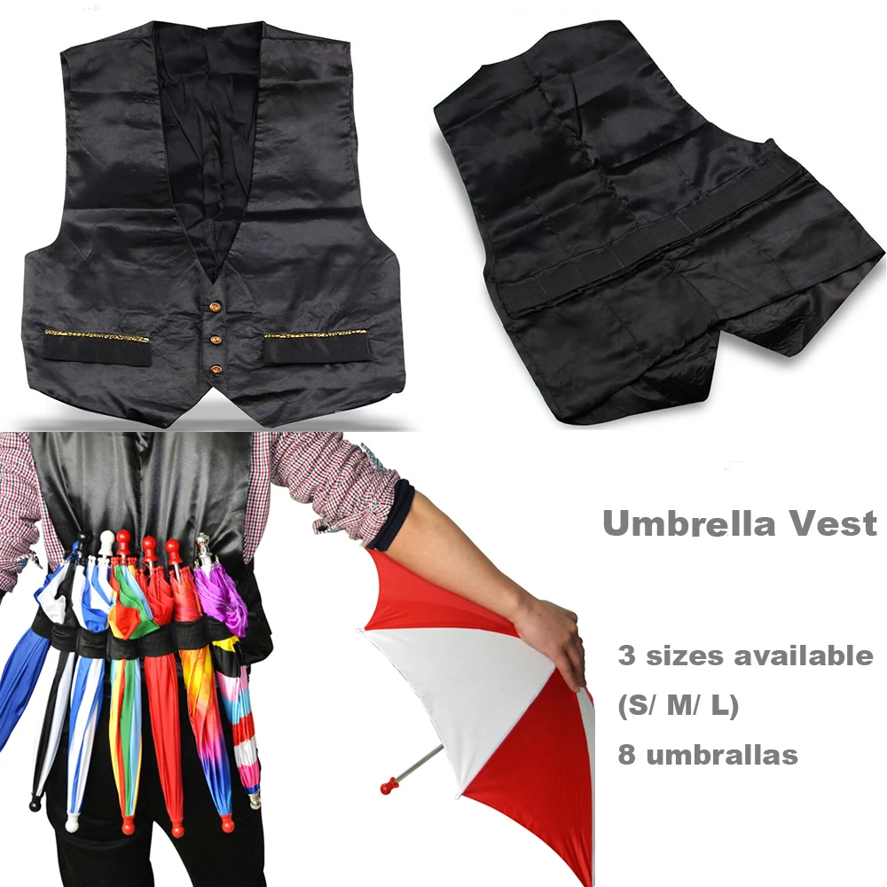 Appearing Umbrella Vest Stage Magic Tricks Props Toys For Professional Magicians