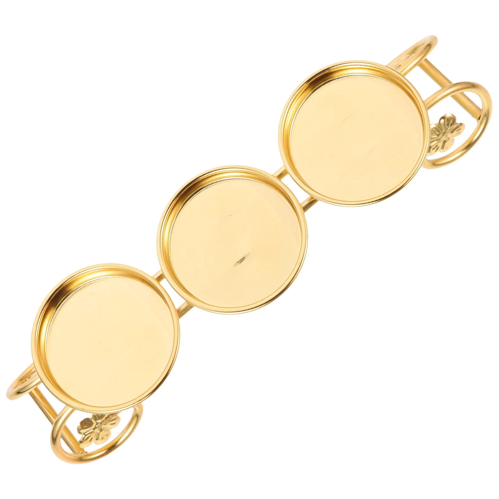 

1pc Round Lotus Lamp Alloy Holder For Temple Worship Home Decor Desktop Ornament Religious Meditation Decorative