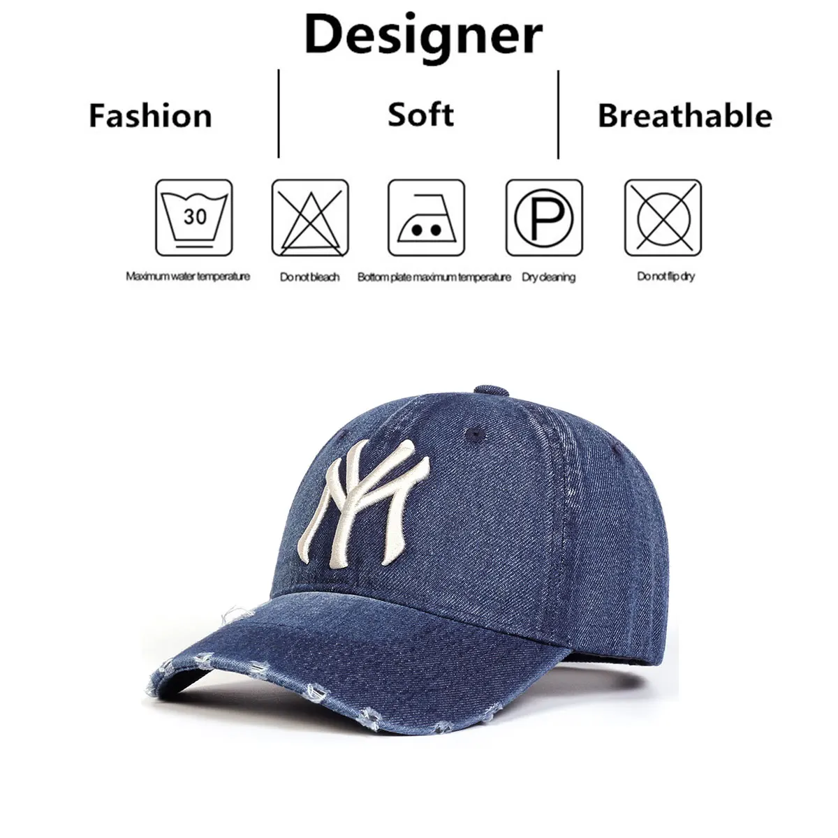 Unisex Letter Embroidery Cowboy Baseball Caps Spring and Autumn Outdoor Adjustable Casual Hats Sunscreen Hat image 6