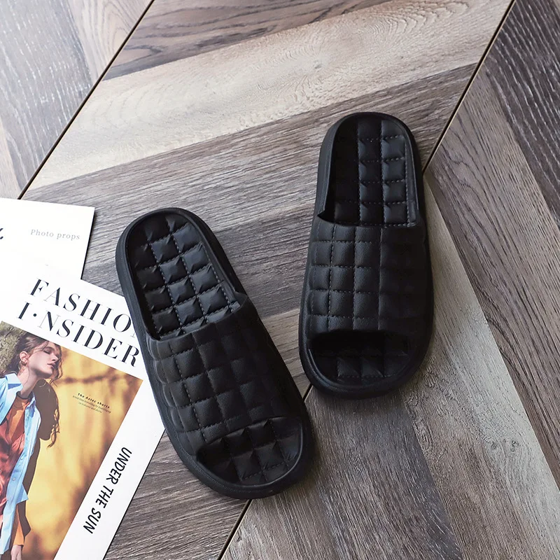 2026 Summer Home Bathroom Slippers Women Fashion Soft Sole EVA Indoor Slides Woman Sandals  Non-slip Woman Man Slippers view 5