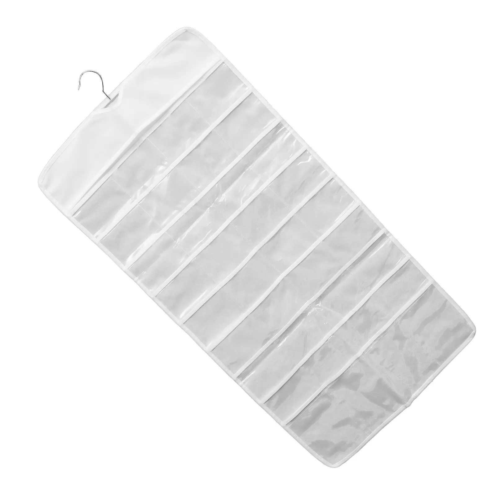 

72 Grid Sided Transparent Jewelry Storage Bag White Hanging Necklace ganizer Home Necklace Earring ganizer Hairpin Storage