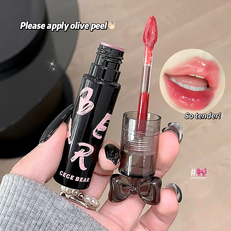 Gege Bear Glass Shine Lipgloss – wasserfester, wischfester, nicht klebriger, saftiger, praller, glänzender Lipgloss für Spiegellippen