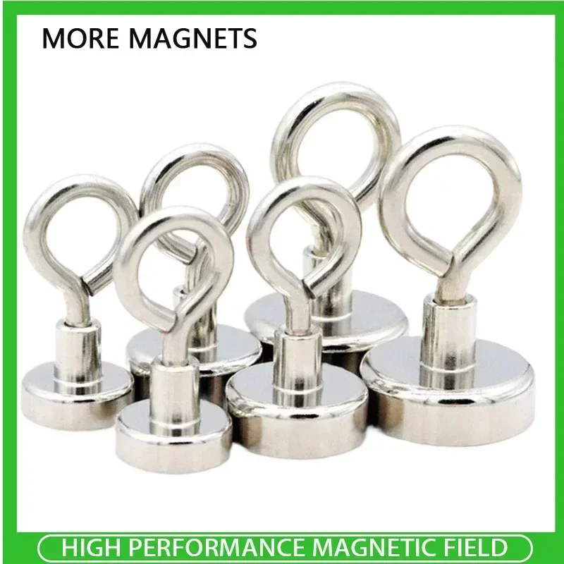 Super Strong Neodymium Magnet Pot Fishing Salvage Magnet Neodymium Round Strong Magnetic Hook Sucker Magnet Searcher Magnets