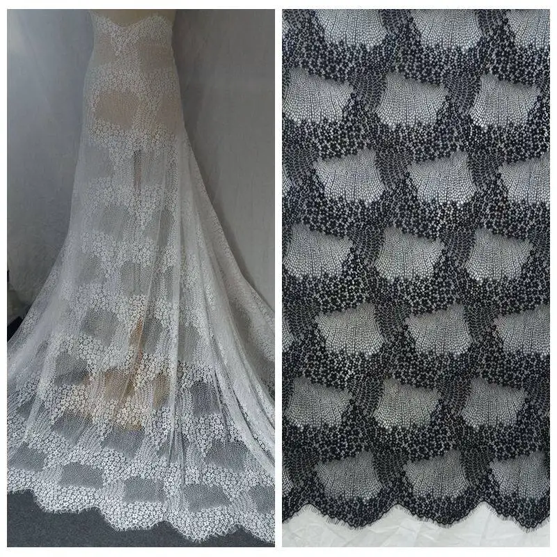 3m High - end Eyelash Lace with Hollow Floral and Small Plum Blossoms for DIY Dresses Curtains and Home Decoration 1.5m Wide