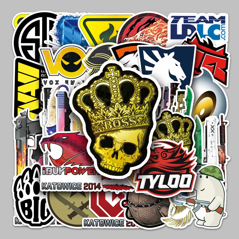 dos desenhos animados adesivos faca voce mesmo laptop bagagem skate suitcase graffiti computer sticker decalques diversao para o miudo brinquedos presente 52 pcs cs go 01