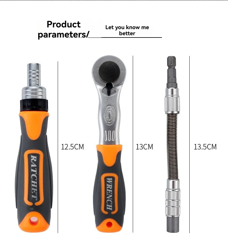 Set Obeng Manual Multifungsi, Cocok untuk Perakitan Furnitur, Perbaikan Mesin, Perbaikan Peralatan Rumah Tangga, DIY, Dll.