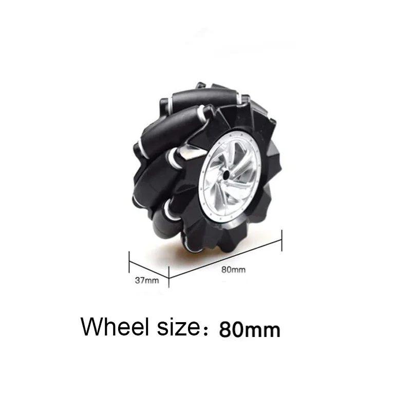 4WD 메카넘 로봇 자동차 스마트 자동차 섀시 키트 부하 용량 10KG, 80mm/97mm 옴니 휠 미완성