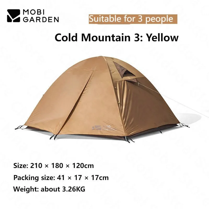 MOBI GARDEN New Cold Mountain Tent Outdoor 2-4 Person Camping Tent