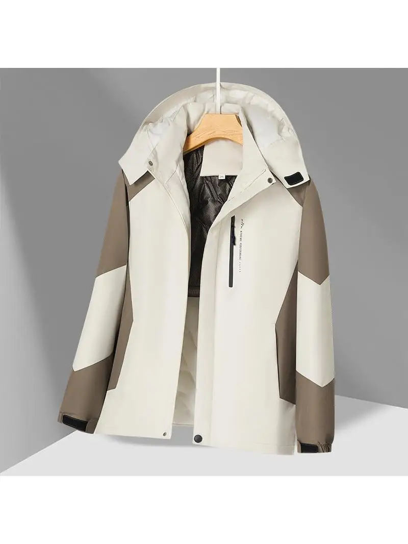 

Winter aphene down Jaet Thiened Loose Men's Cotton Coat Warm Youthful Sle Detachable Cap Polyester Fiber Travel Ready