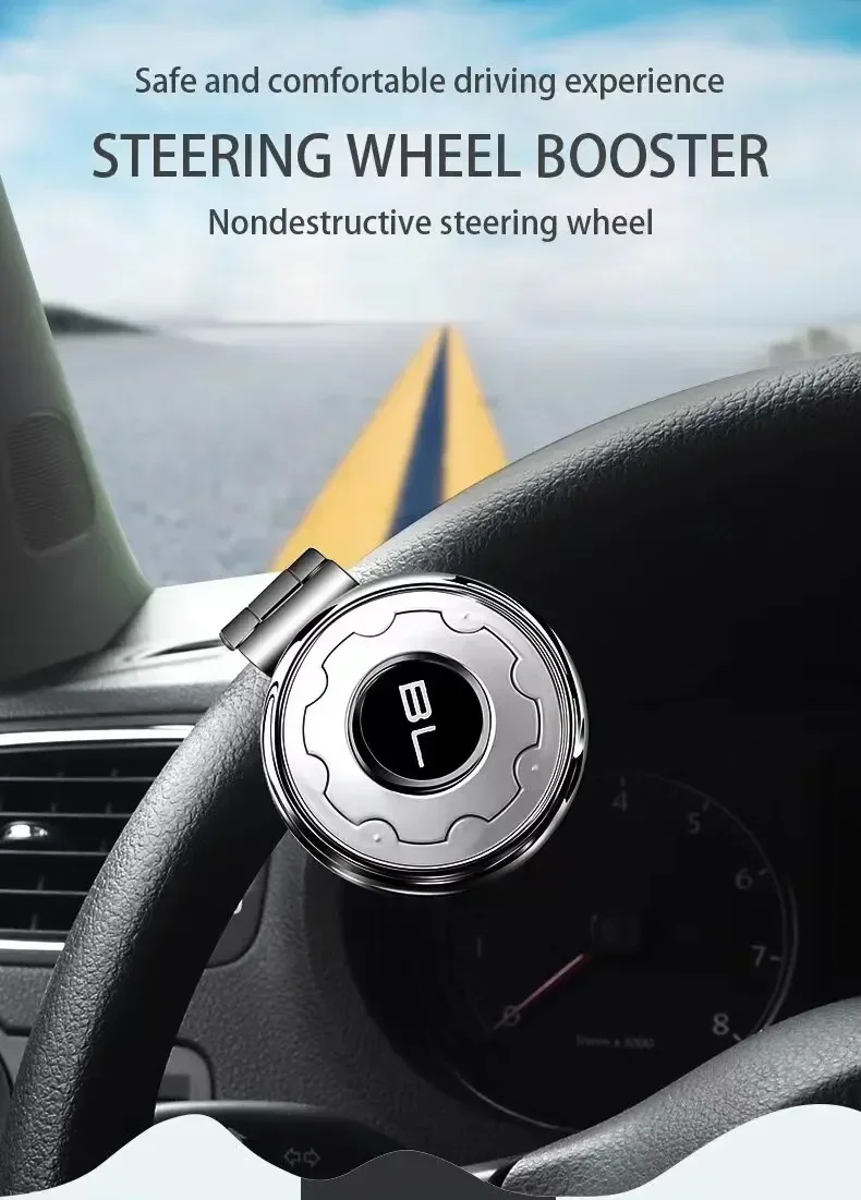 Universeller Auto-Lenkrad-Booster-Spinner-Knopf, 360-Grad-Drehung, Kugelgriff für Autos, Semi-LKW, Gabelstapler, Autoteile – Detail 3