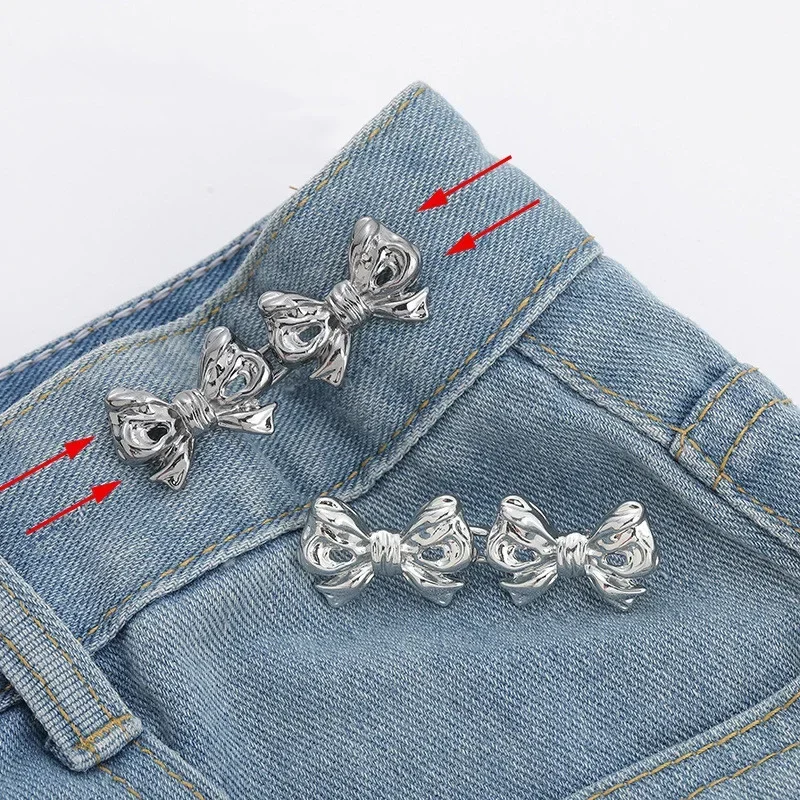 2 stuks verstelbare clips voor broeken sluiting broek pin intrekbare knop losse knop voor taille voor jeans perfecte pasvorm verminderen taille